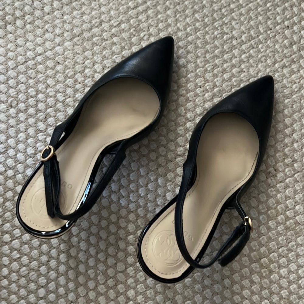 Guess Black Slingback Heels